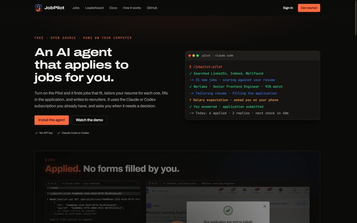 JobPilot screenshot